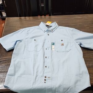 Carhartt Men's Sky Blue Button Down Shirt